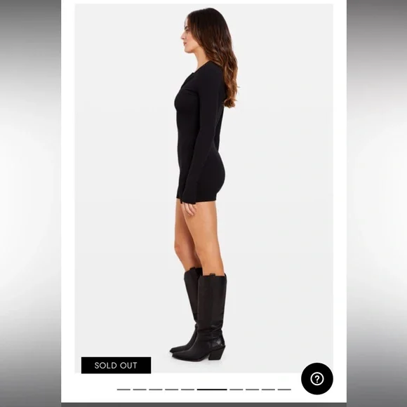 Chosen By Tuchuzy ZIP LONG SLEEVE ONESIE BLACK Small